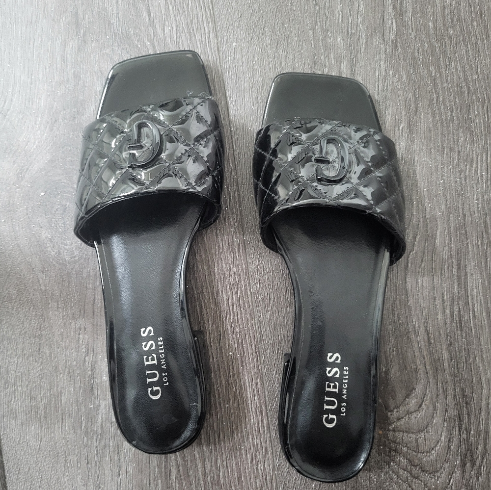 GUESS Women's Black Slide Sandals